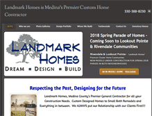 Tablet Screenshot of landmarkhomesmedina.com